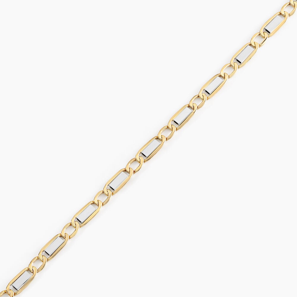 Bracelet Danae Plaquette Or Bicolore - Bracelets mailles Homme | Marc Orian