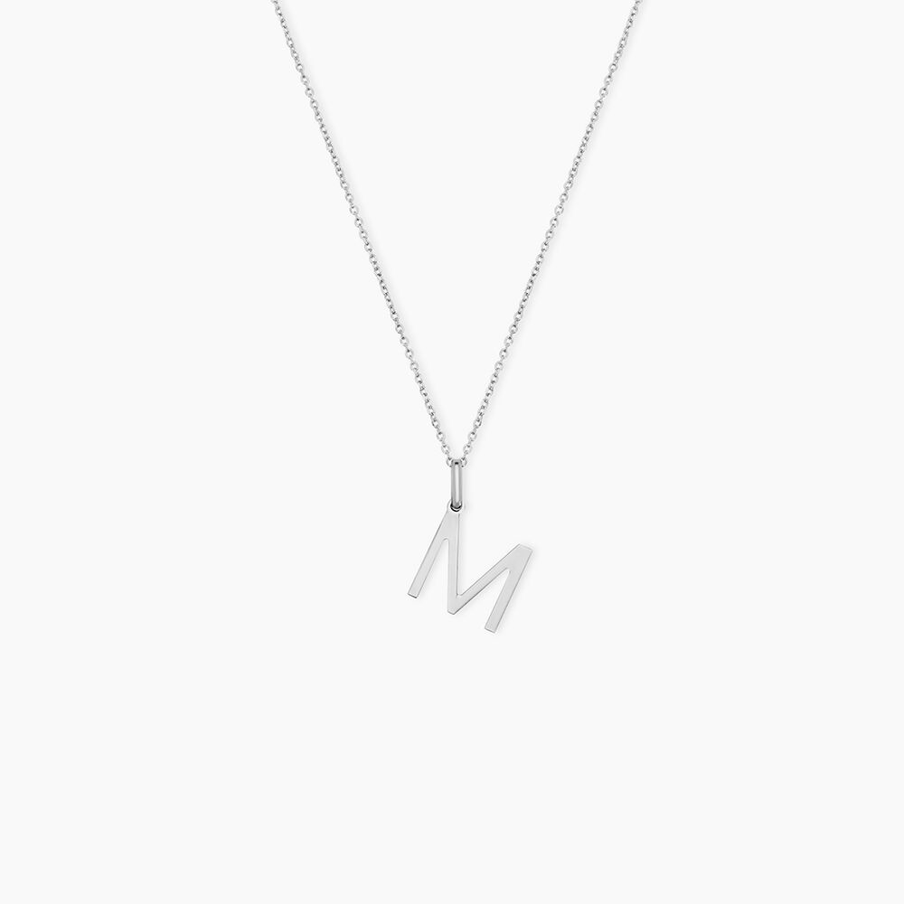 Pendentif Ionia Lettre Or Blanc - Pendentifs Famille | Marc Orian