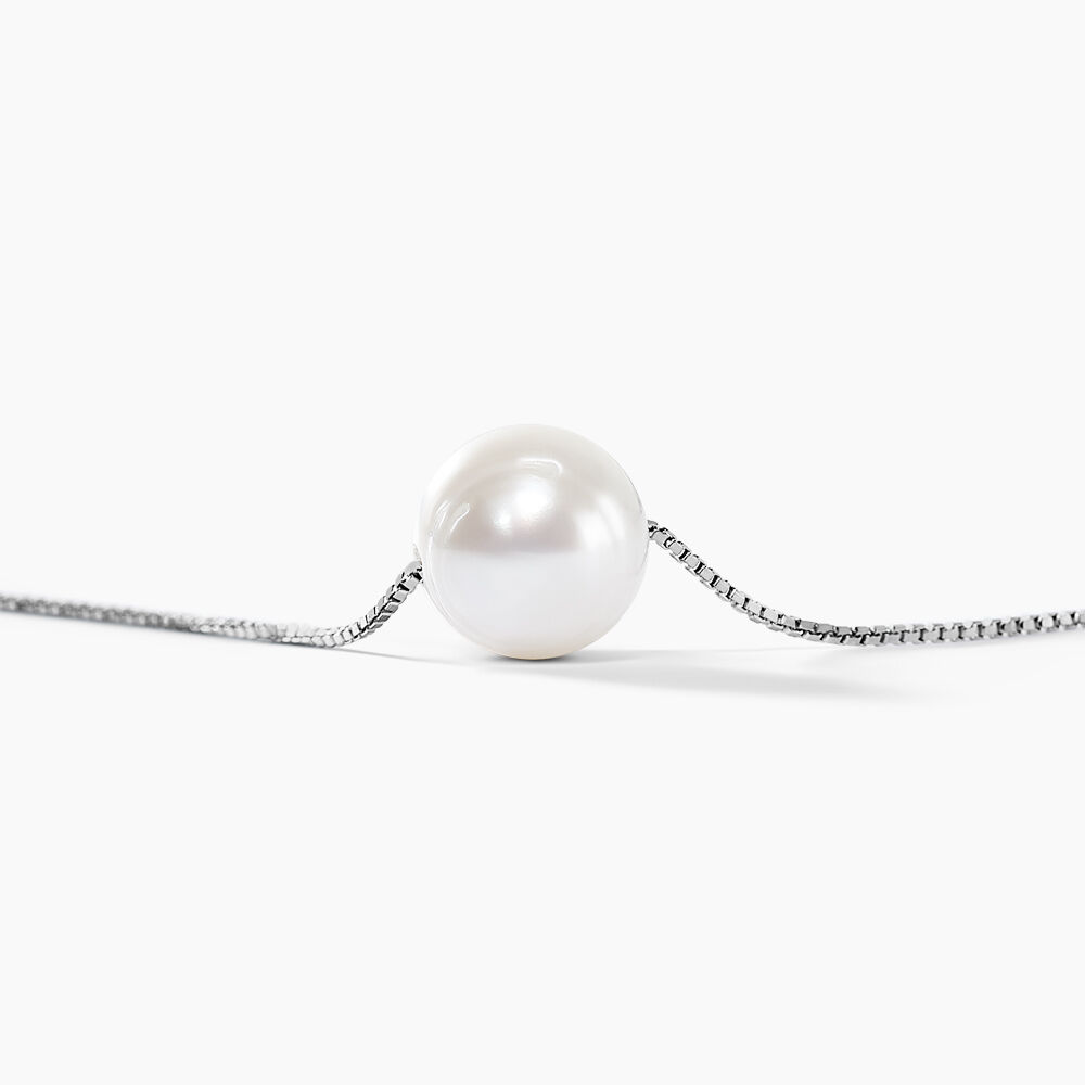 Collier Rada Maille Venitienne Argent Blanc Perle De Culture - Colliers avec pierres Femme | Marc Orian