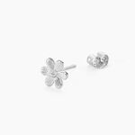 Boucles D'oreilles Puces Niva Argent Blanc - Puces Femme | Marc Orian