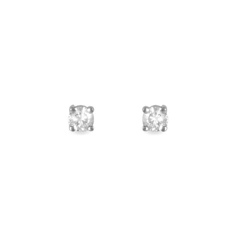 Boucles D'oreilles Puces Collection Victoria Or Blanc Diamant - Puces Femme | Marc Orian