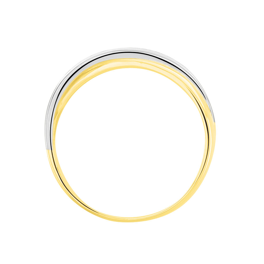 Alliance Maylisse Ruban Plat Or Bicolore - Alliances duo Unisex | Marc Orian