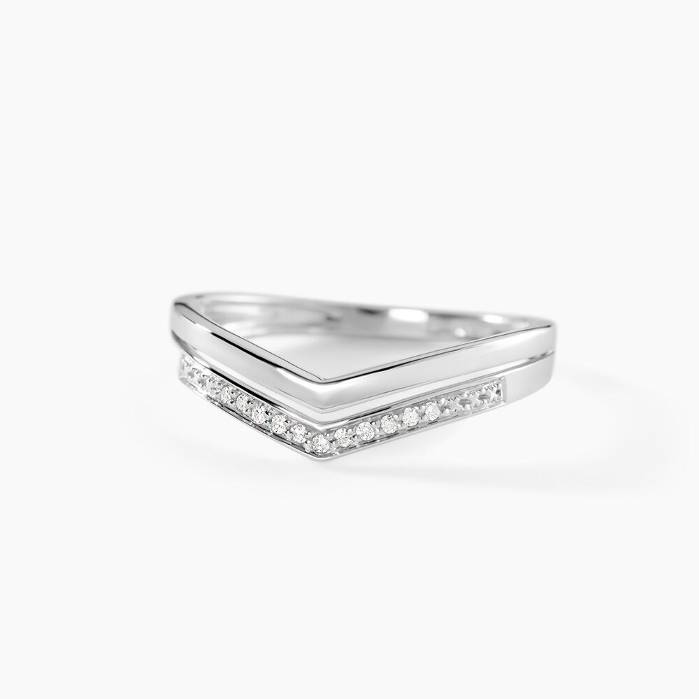 Bague Shadene Or Blanc Diamant - Parures de mariage Femme | Marc Orian