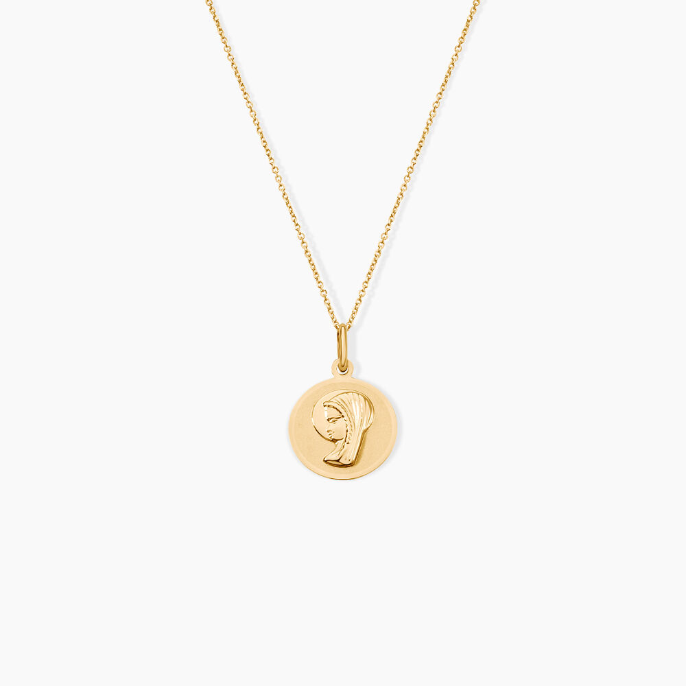 Pendentif Vierge Rond Or Jaune - Médailles et médaillons Famille | Marc Orian