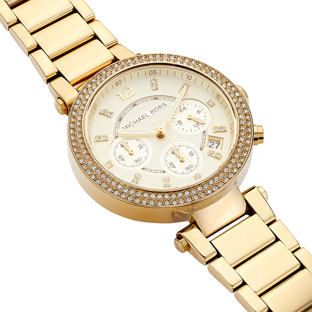 Montre Michael Kors Parker Chrono Champagne - Montres étanches Femme | Marc Orian