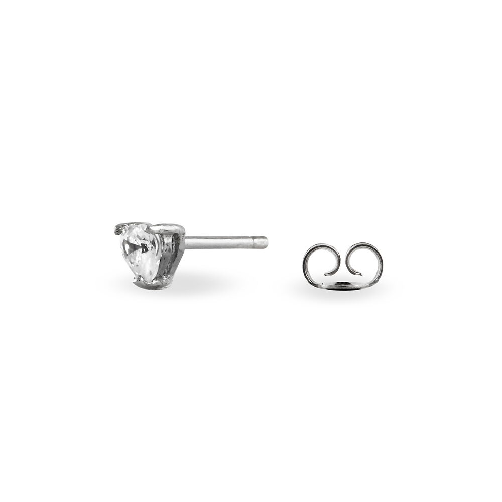 Boucles D'oreilles Puces Breana Argent Blanc Oxyde De Zirconium - Puces Femme | Marc Orian