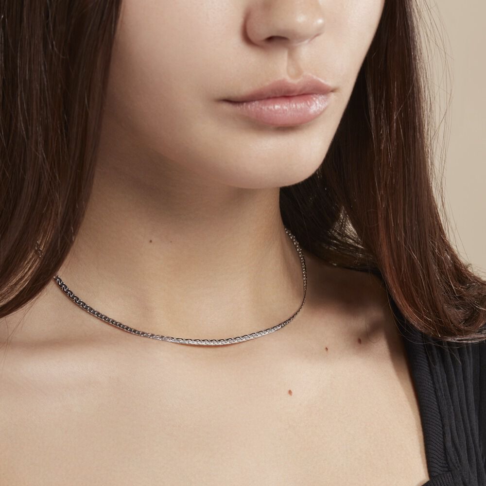 Collier Ivy Maille Haricot Or Blanc - Chaines Femme | Marc Orian