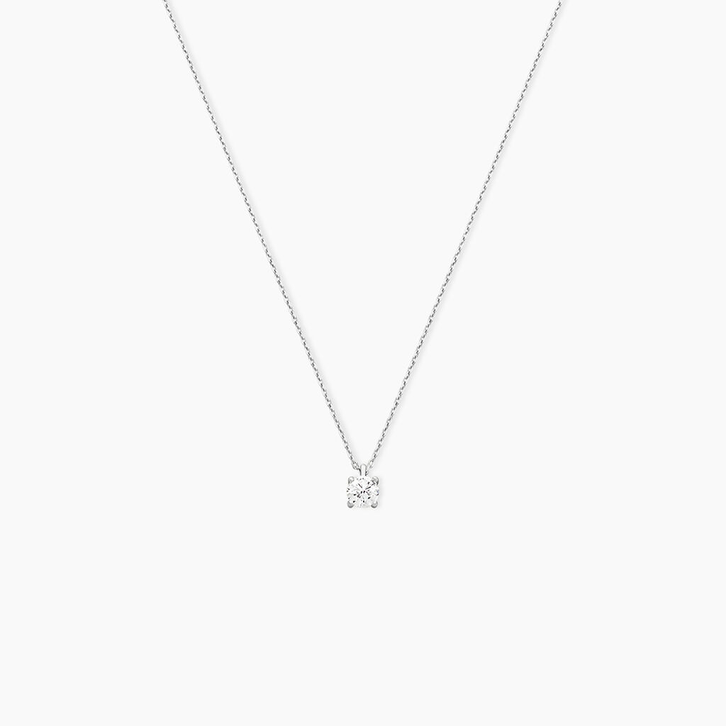 Collier Elfa Or Blanc Diamant - Colliers avec pierres Femme | Marc Orian