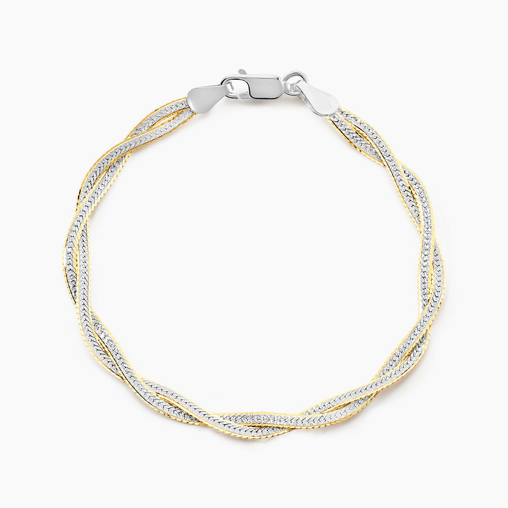 Bracelet Anaiz Argent Bicolore - Bracelets mailles Femme | Marc Orian