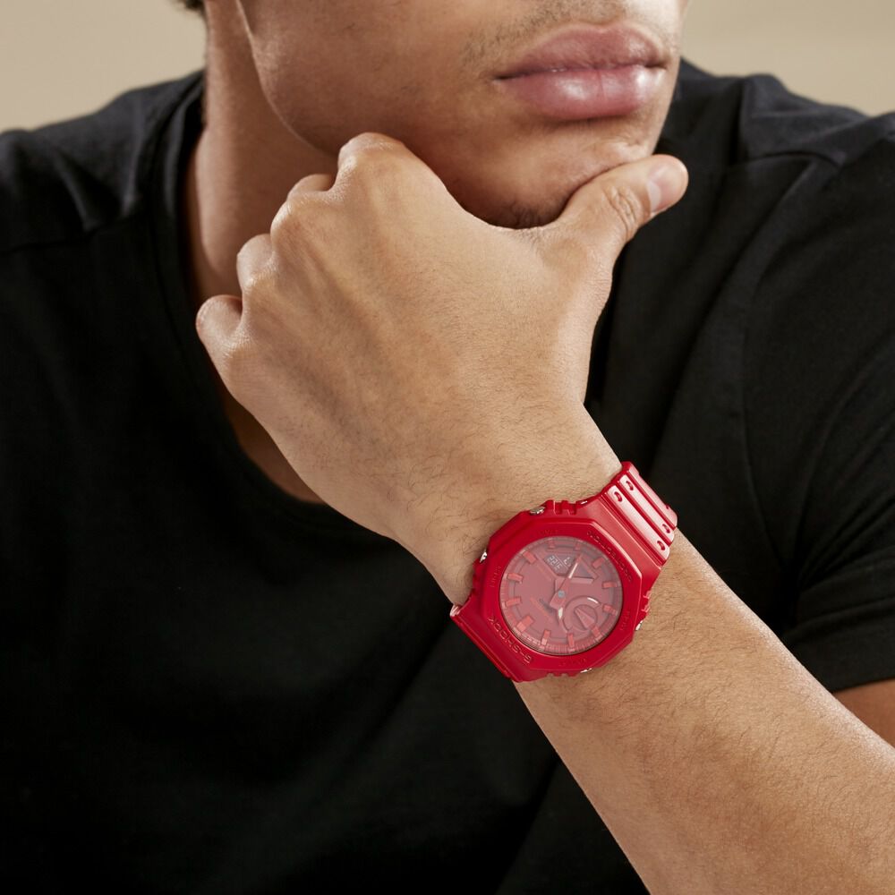 Montre best sale casio rouge