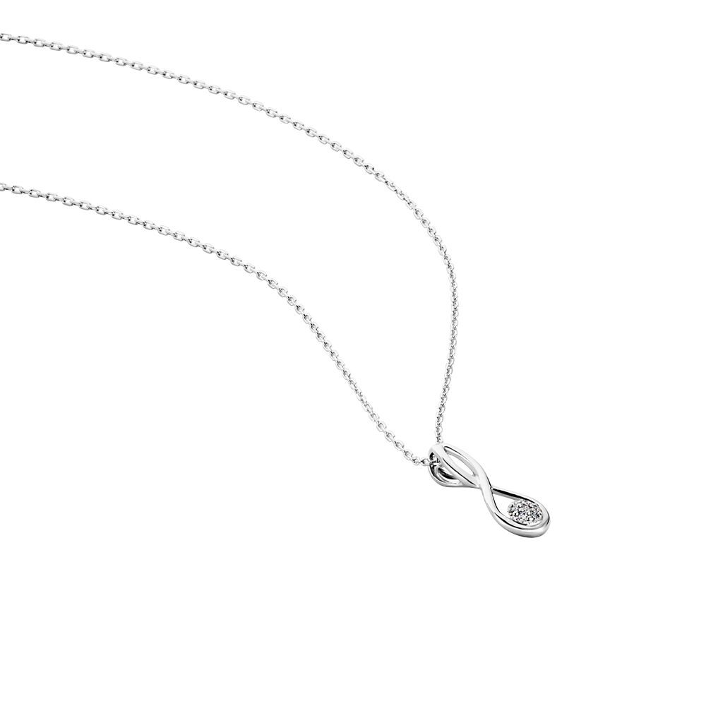 Collier Shaeen Or Blanc Diamant - Colliers avec pierres Femme | Marc Orian