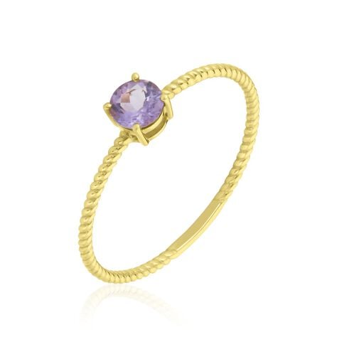 Bague Or Jaune Demi Amethyste - Bagues pierres fines Femme | Marc Orian