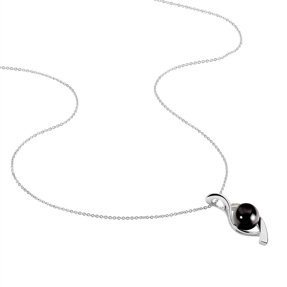Collier Sharon Argent Blanc C&eacute;ramique Et Oxyde De Zirconium - Colliers avec pierres Femme | Marc Orian