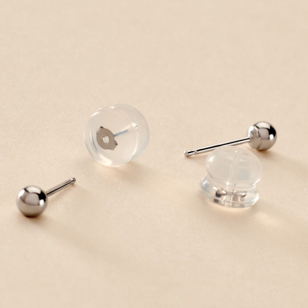 Fermoir Boucle D'oreille Silicone Or Blanc - Soins et accessoires Famille | Marc Orian