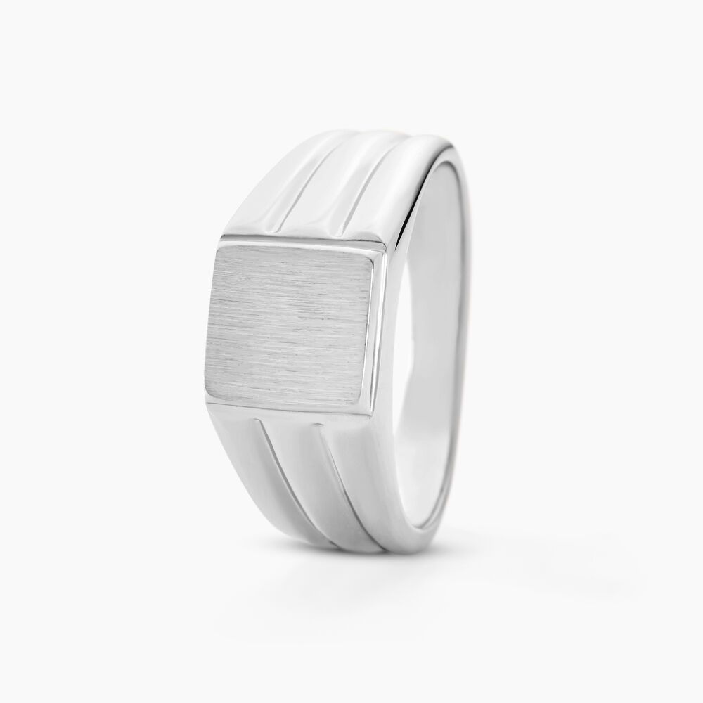 Chevalière Pierrik Argent Blanc - Bijoux personnalisés Homme | Marc Orian
