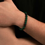 Bracelet Jourdan Acier Noir Malachite - Bracelets cha&icirc;nes Homme | Marc Orian