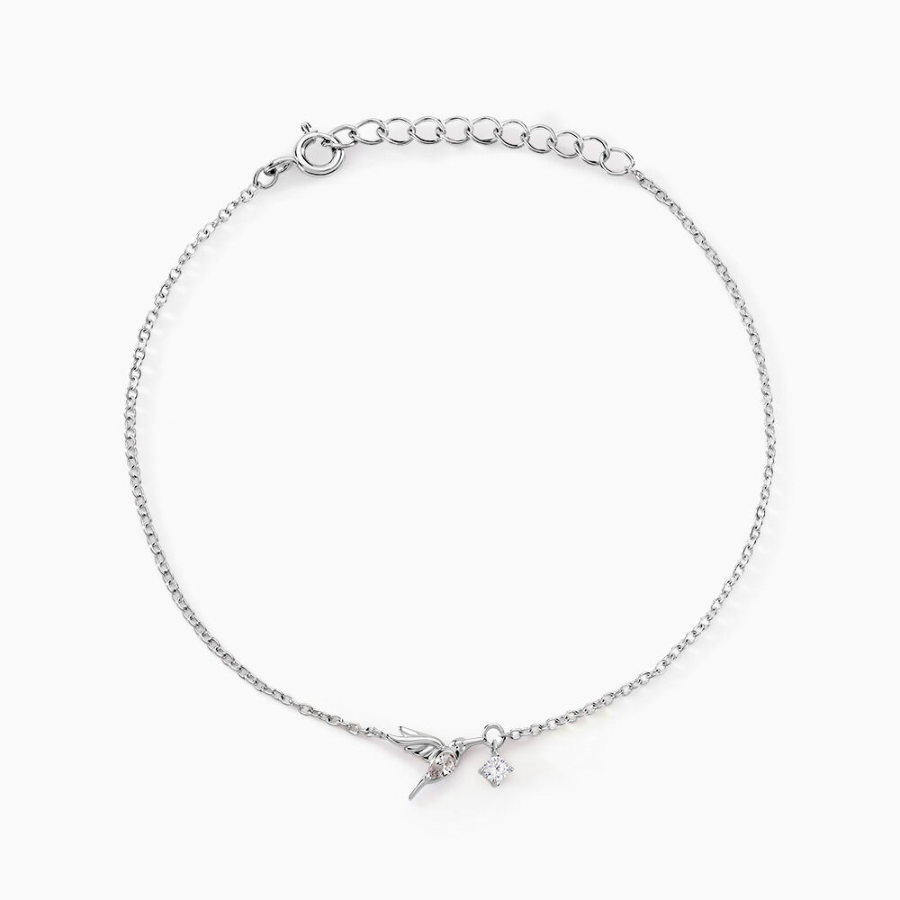 Bracelet Myrna Argent Blanc Oxyde De Zirconium - Bracelets chaînes Femme | Marc Orian