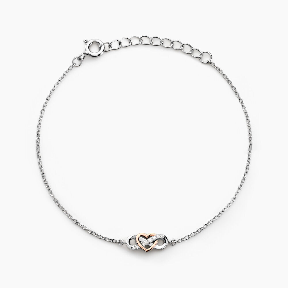 Bracelet Amuri Argent Bicolore Oxyde De Zirconium - Bracelets chaînes Femme | Marc Orian