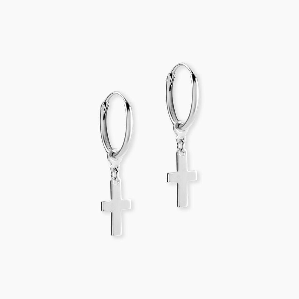 Cr&eacute;oles Elvyn Argent Blanc - Boucles d'oreilles pampille Femme | Marc Orian