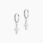 Cr&eacute;oles Elvyn Argent Blanc - Boucles d'oreilles pampille Femme | Marc Orian