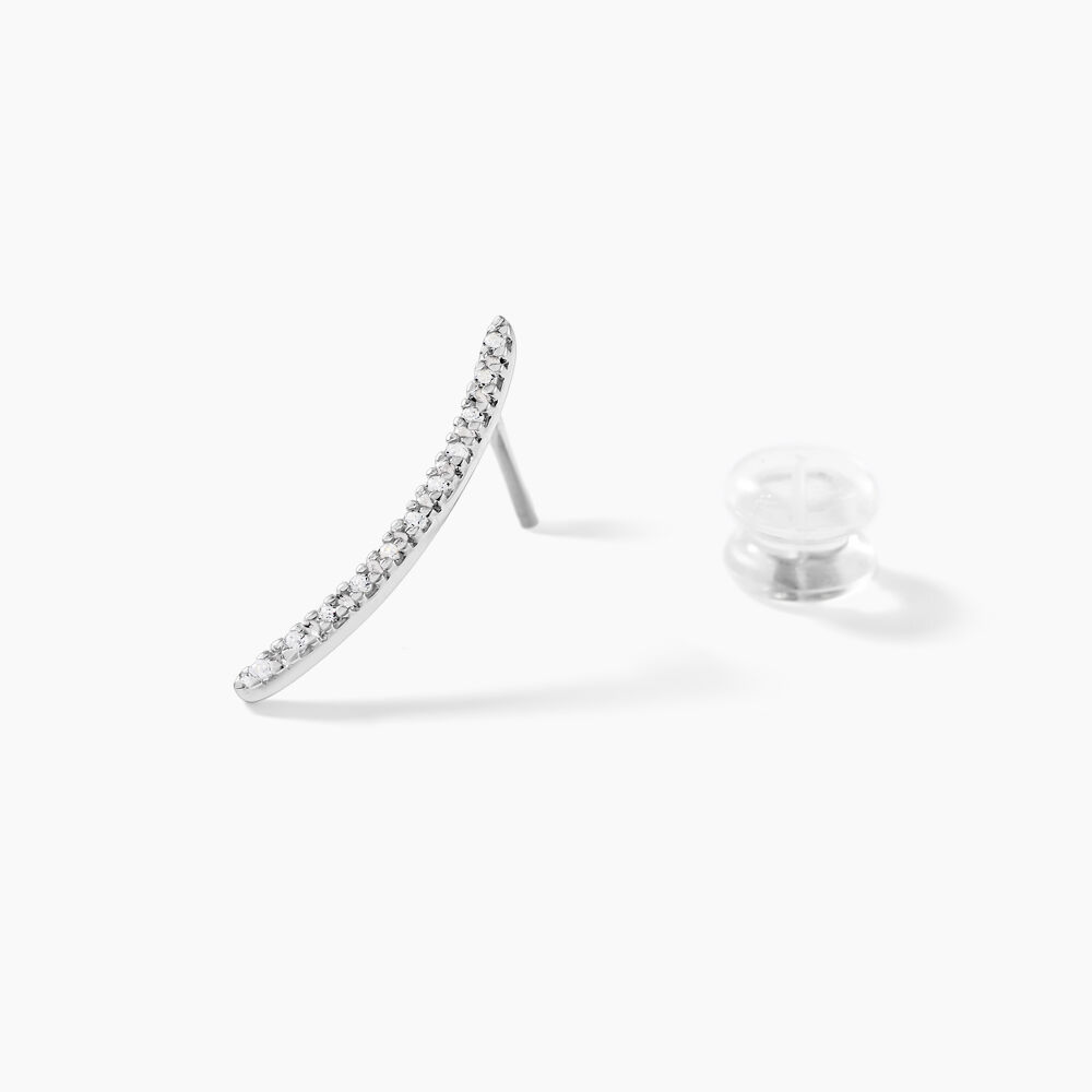 Bijoux D'oreilles Eleana Or Blanc Oxyde De Zirconium - Piercings d'oreilles Femme | Marc Orian