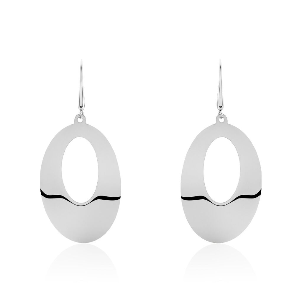 Boucles D'oreilles Pendantes Hilarius Acier Blanc - Pendantes Femme | Marc Orian