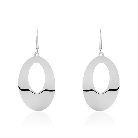 Boucles D'oreilles Pendantes Hilarius Acier Blanc - Pendantes Femme | Marc Orian