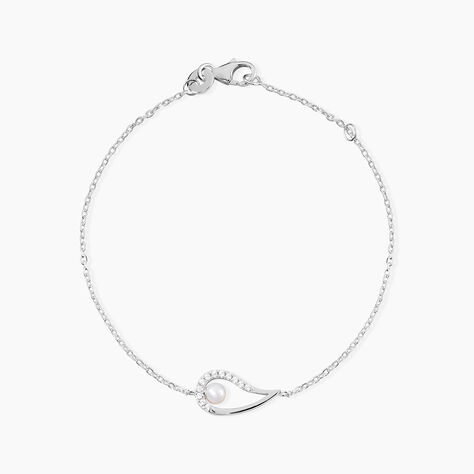 Bracelet Akiko Argent Blanc Perle De Culture Et Oxyde De Zirconium - Bracelets fantaisie Femme | Marc Orian