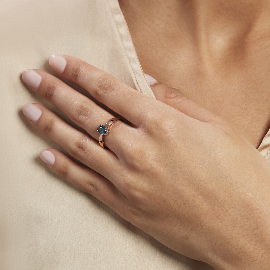 Bague Arzula Or Rose Topaze - Bagues Femme | Marc Orian