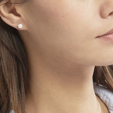Boucles D'oreilles Puces Suki Or Jaune Perle De Culture - Clous d'oreilles Femme | Marc Orian