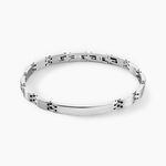 Bracelet Identit&eacute; Isidore Acier Blanc - Bracelets cha&icirc;nes Homme | Marc Orian