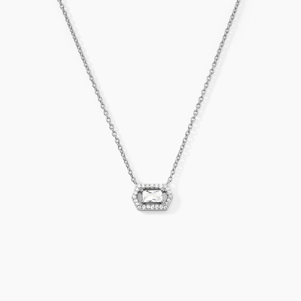 Collier Gia Argent Blanc Oxyde De Zirconium - Colliers avec pierres Femme | Marc Orian
