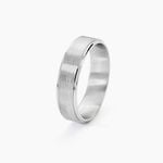 Alliance Sudem Ruban Plat Argent Blanc - Alliances personnalis&eacute;es Famille | Marc Orian