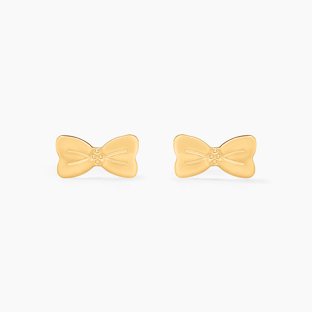 Boucles D'oreilles Puces Evonne Noeud Or Jaune - Puces Enfant | Marc Orian
