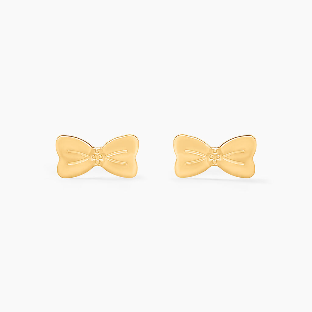 Boucles D'oreilles Puces Evonne Noeud Or Jaune - Puces Enfant | Marc Orian
