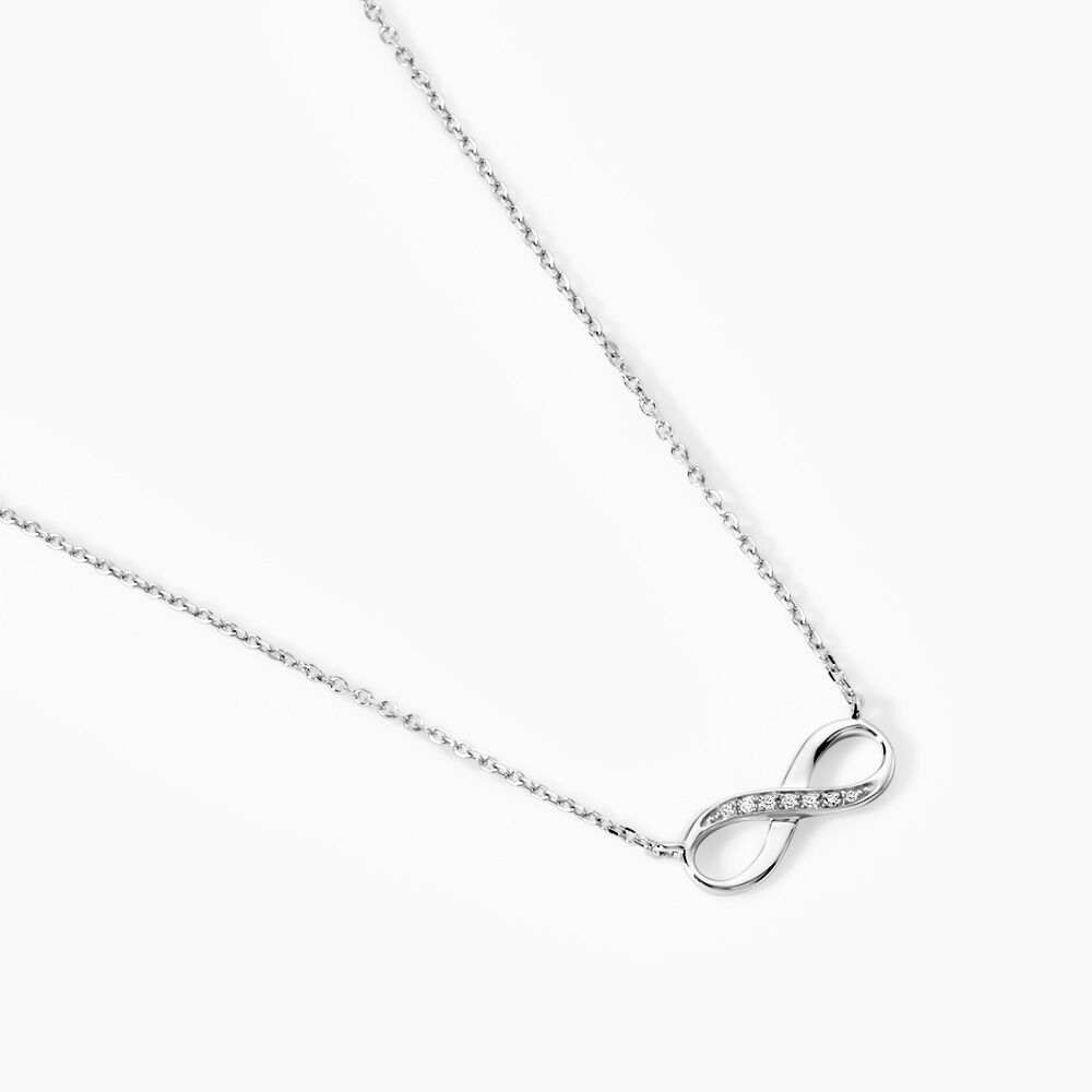 Collier Or Blanc Adrasteia Diamants - Colliers avec pierres Femme | Marc Orian