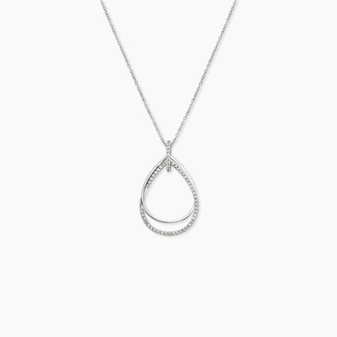 Collier Sautoir Paolino Argent Blanc Oxyde De Zirconium - Colliers avec pierres Femme | Marc Orian