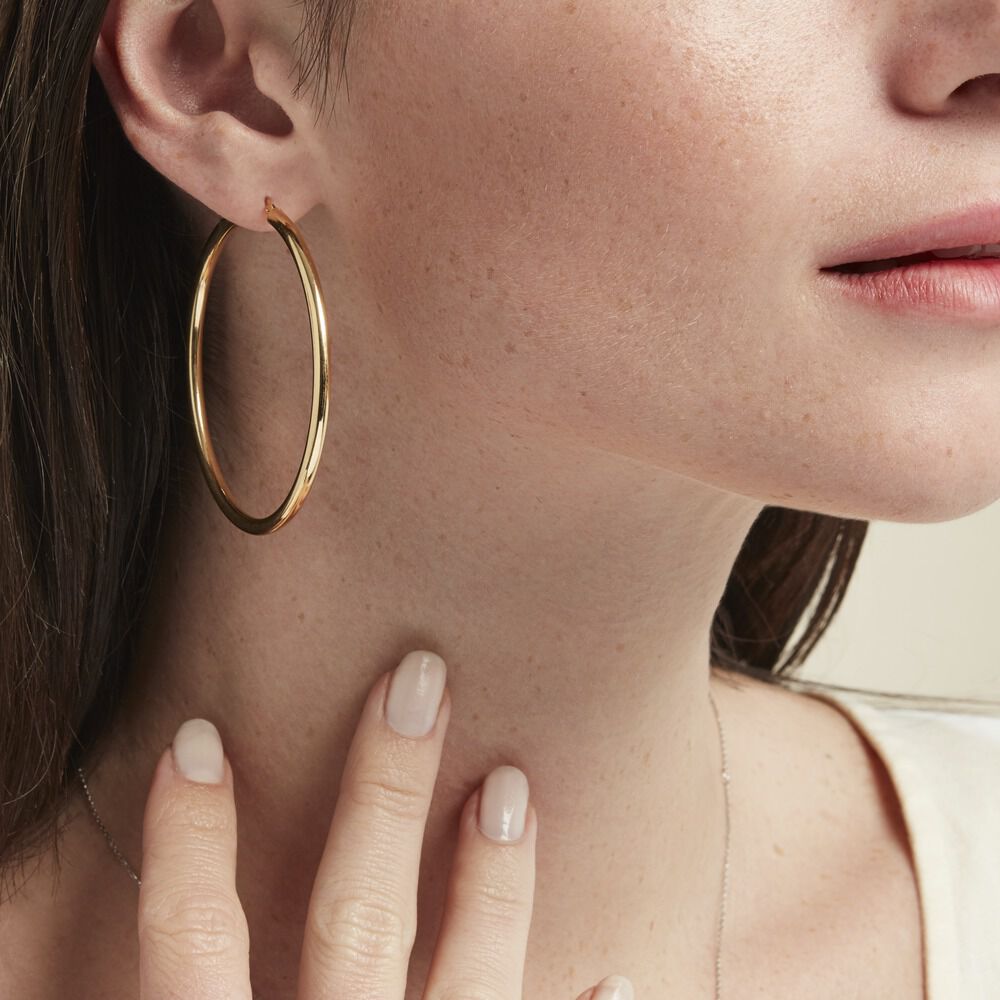 Créoles Or Jaune Rond - Créoles Femme | Marc Orian