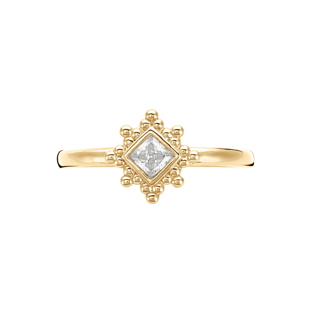 Bague Bobbie Plaqué Or Jaune Oxyde De Zirconium - Bagues avec pierre Femme | Marc Orian