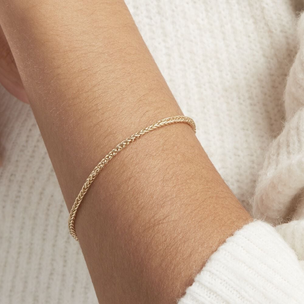 Bracelet Jany Maille Palmier Or Jaune - Bracelets mailles Femme | Marc Orian