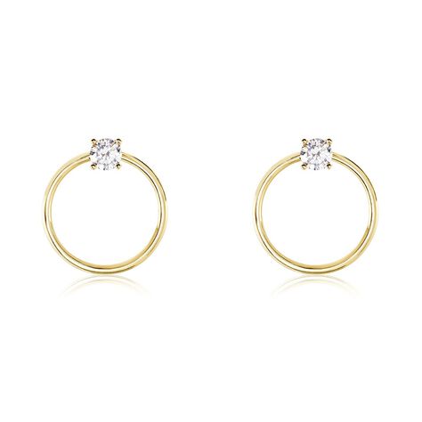 Bijoux D'oreilles Plaqué Or Jaune Amariah Oxydes De Zirconium - Piercings d'oreilles Femme | Marc Orian