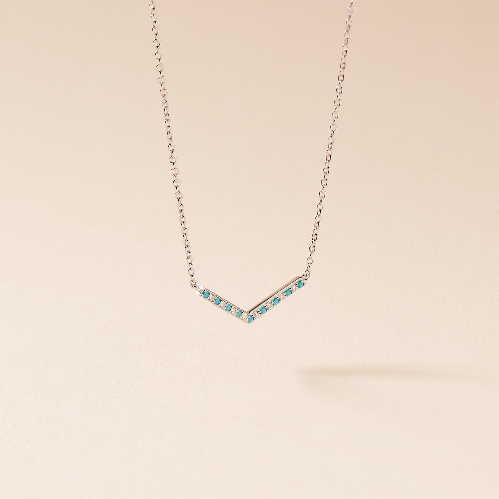 Collier Elga Argent Blanc Oxyde De Zirconium - Colliers avec pierres Femme | Marc Orian