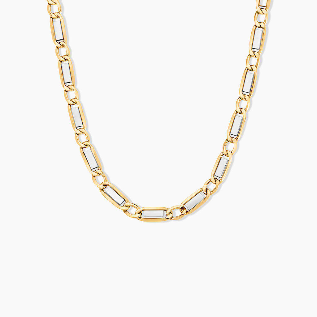 Collier Danae Plaquette Or Bicolore - Chaines Homme | Marc Orian