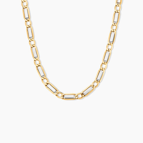 Collier Danae Plaquette Or Bicolore - Chaines Homme | Marc Orian