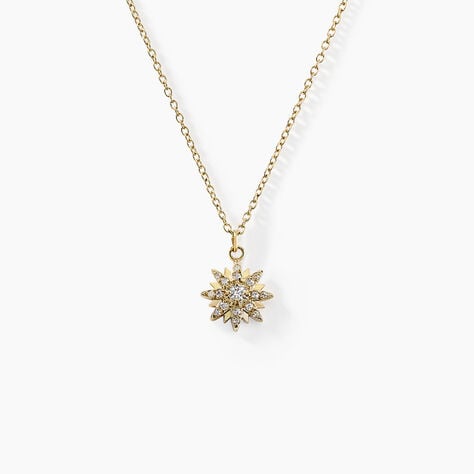 Collier Aurore Acier Jaune Oxyde De Zirconium - Colliers avec pierres Femme | Marc Orian