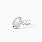 Boucles D'oreilles Puces Arone Argent Blanc Oxyde De Zirconium - Pendantes Femme | Marc Orian