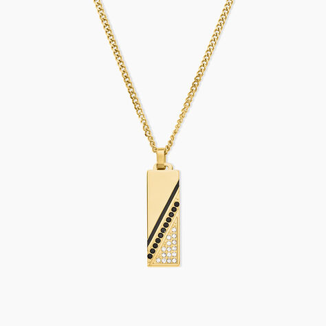 Collier Bartev Acier Jaune Cristal - Nouveautés Homme | Marc Orian
