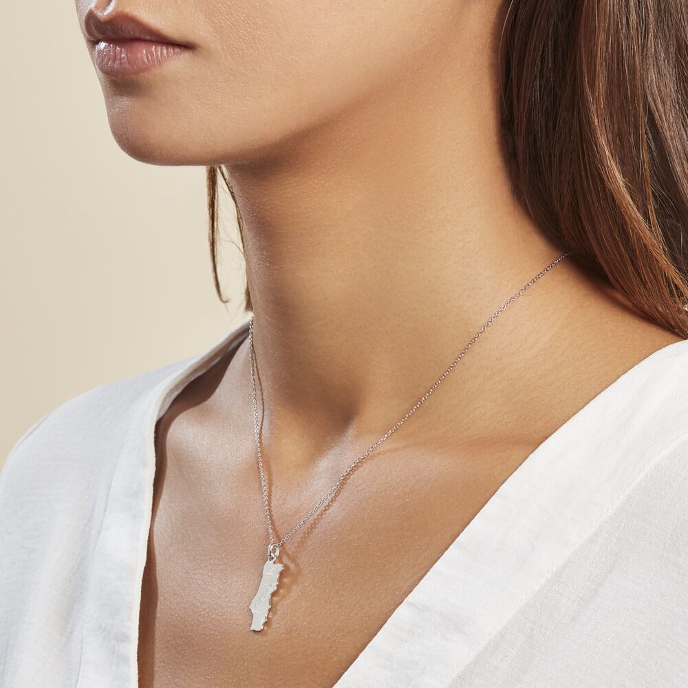 Pendentif Thea Argent Blanc - Bijoux personnalisés Famille | Marc Orian