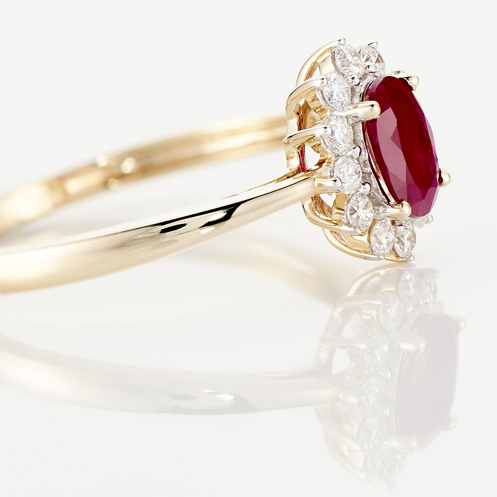 Bague rubis or jaune top