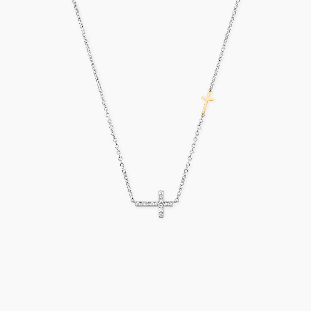 Collier Edline Or Jaune Oxyde De Zirconium - Colliers avec pierres Femme | Marc Orian